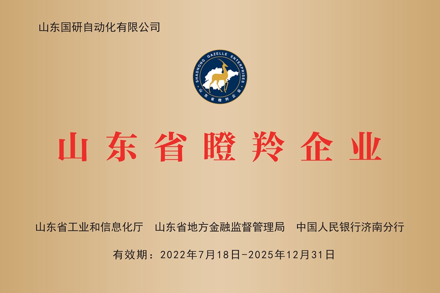 山东国研：山东省瞪羚企业